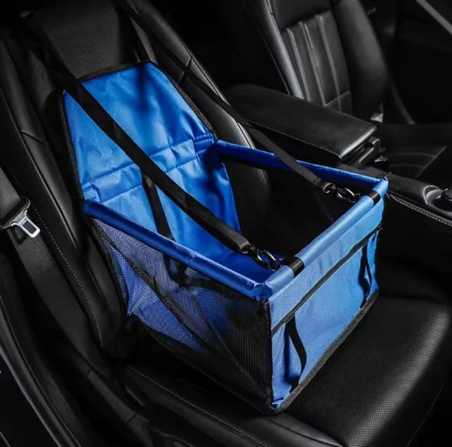 Dog Car Booster Seat – Eco-Friendly Oxford with Safety Leash & Zipper Pocket