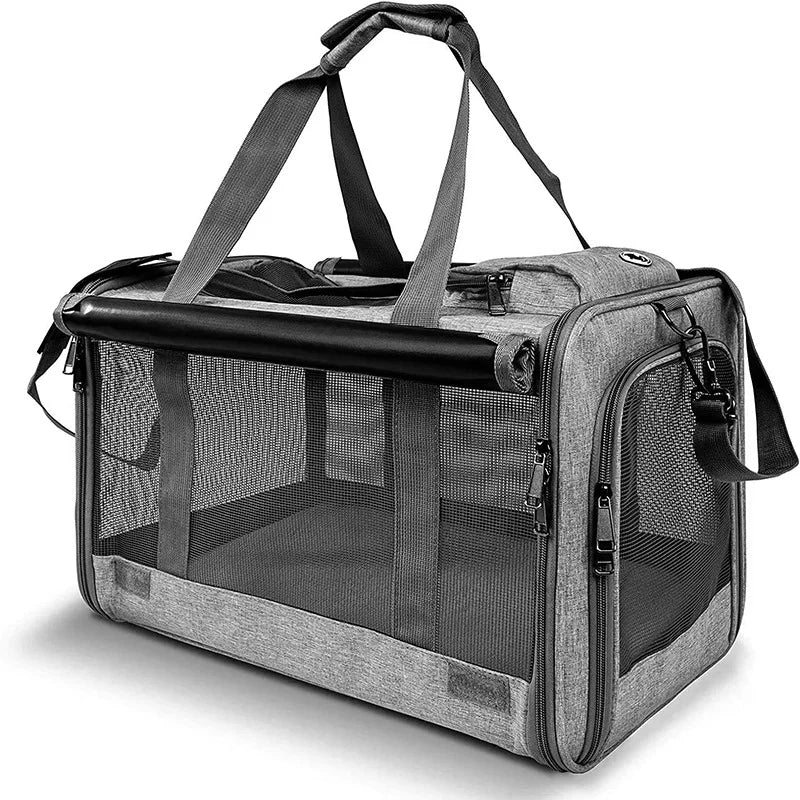 OEM Foldable Luxury Dog Travel Bag Oxford Material Airline Approved for Small Animals Adjustable Car Outdoor Pet Carrier for Cat