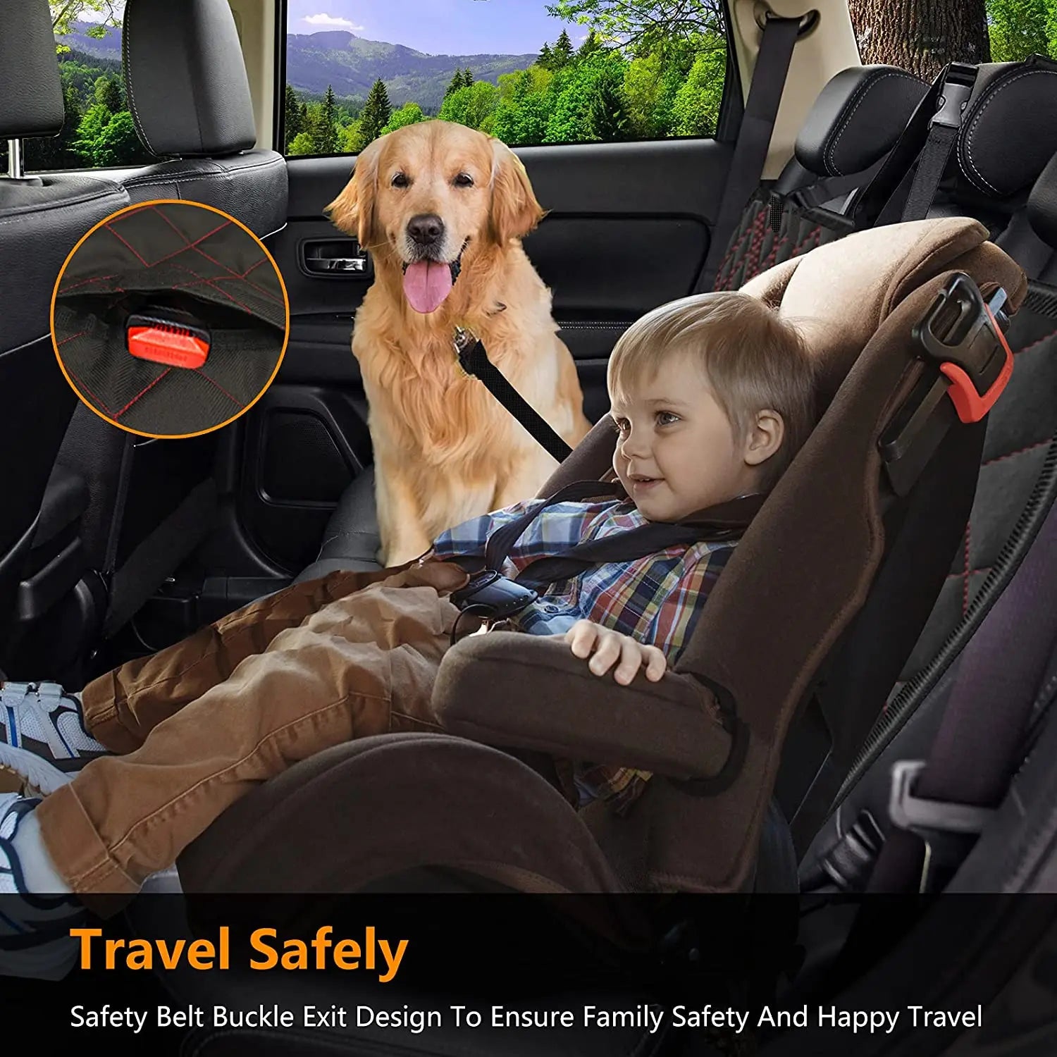Waterproof Dog Car Seat Cover – Washable Pet Seat Mat for Travel