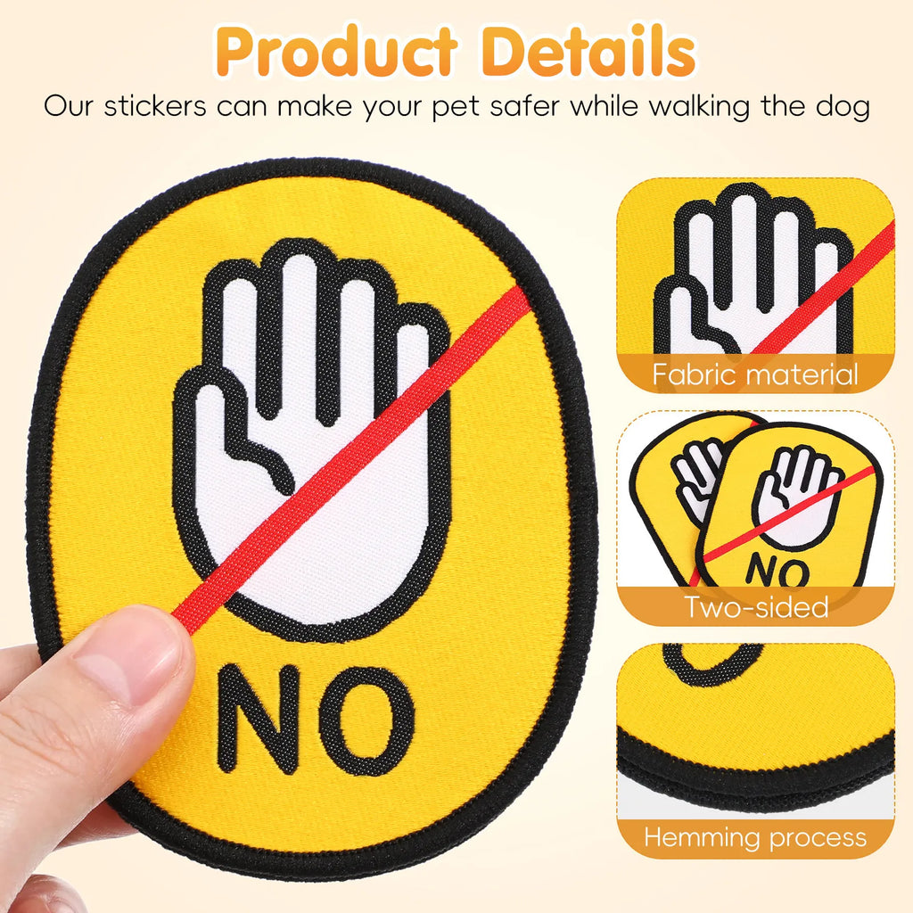 Service Dog Logo Sticker for Leash Removable Warning Sign Do Not Pet Decal Puppy Socialization Helper Pet Safety Identification