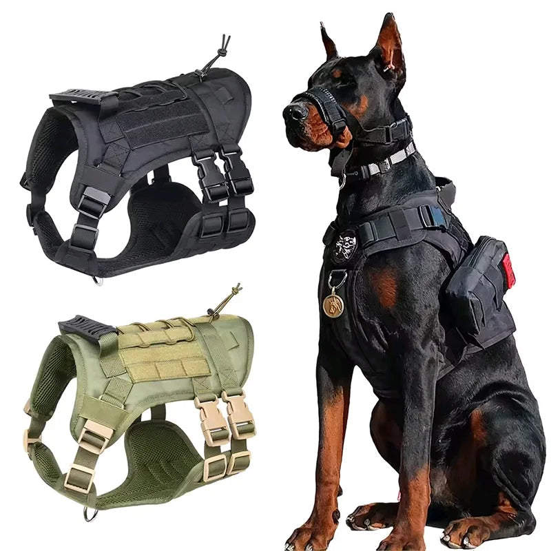 Heavy DutyTactical Leash Set Dog Harness for Large Dog