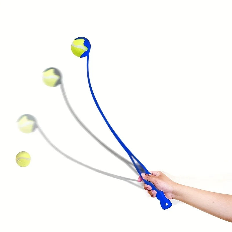 Pet Tennis Ball Launcher Stick – Interactive Outdoor Fetch & Training Toy for Dogs