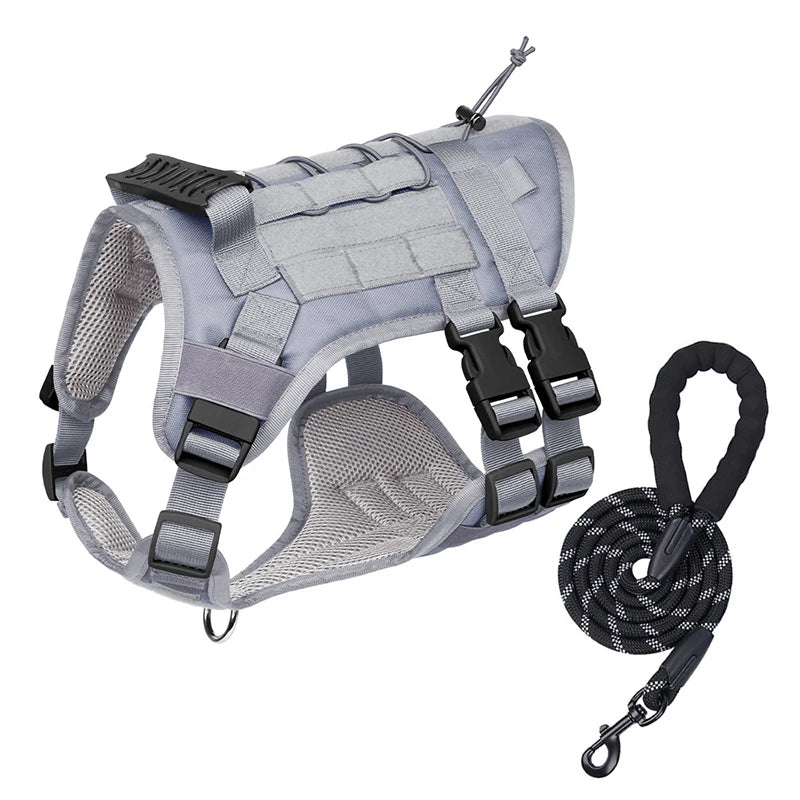 Heavy DutyTactical Leash Set Dog Harness for Large Dog