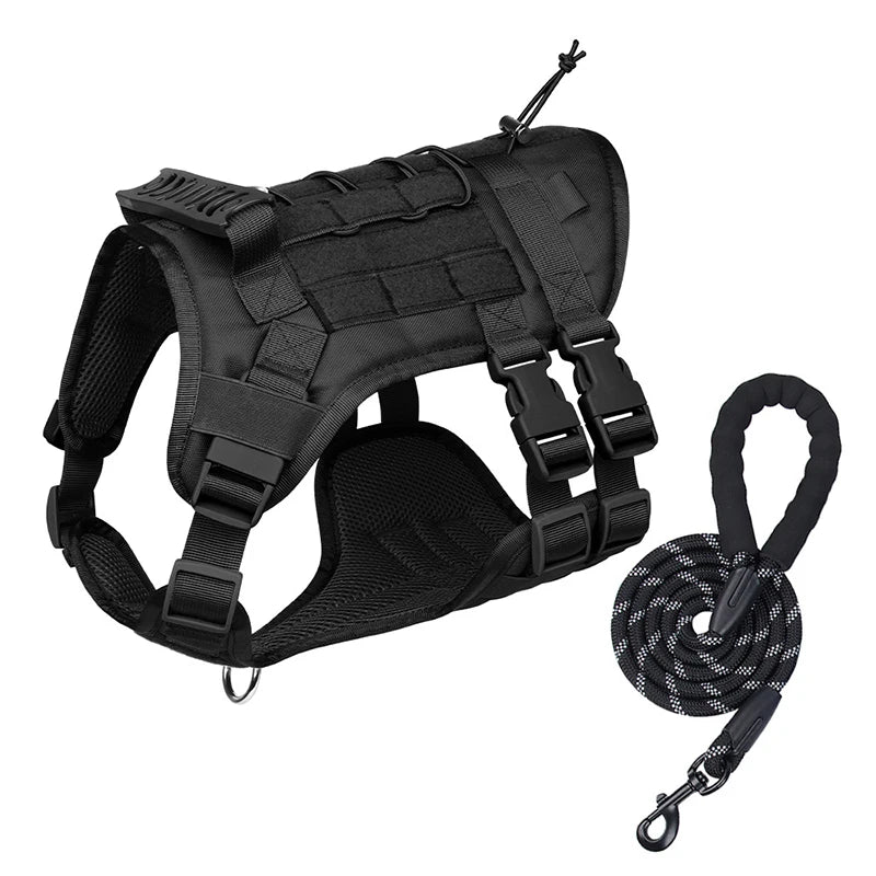 Heavy DutyTactical Leash Set Dog Harness for Large Dog